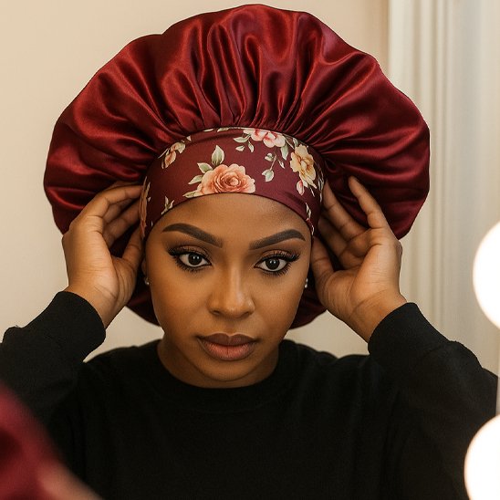 Bonnet en satin | Anti-frisottis