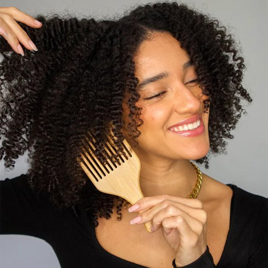 Peigne afro en bois | Démêlage sans douleur