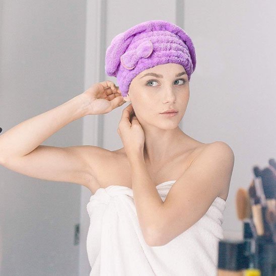 Serviette microfibre cheveux | Séchage Ultra-Rapide