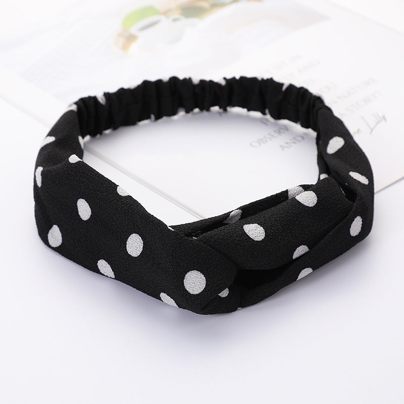 Bandeau Cheveux Élastique Nœud Croisé