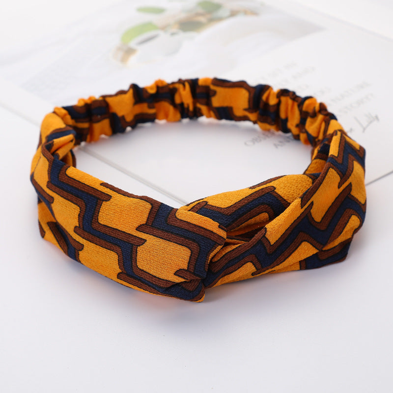 Bandeau Cheveux Élastique Nœud Croisé