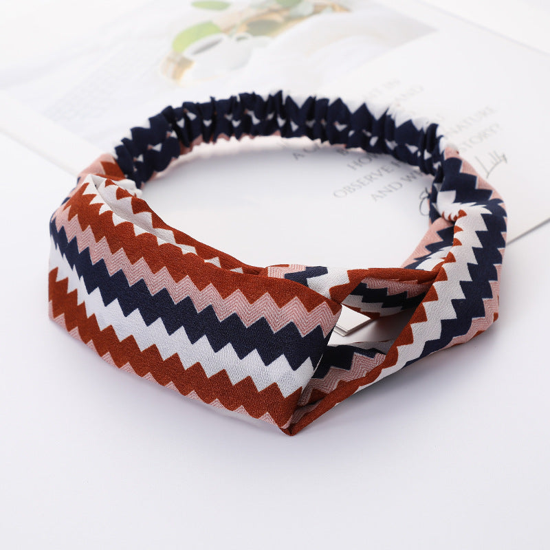 Bandeau Cheveux Élastique Nœud Croisé