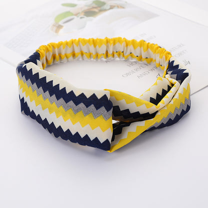 Bandeau Cheveux Élastique Nœud Croisé