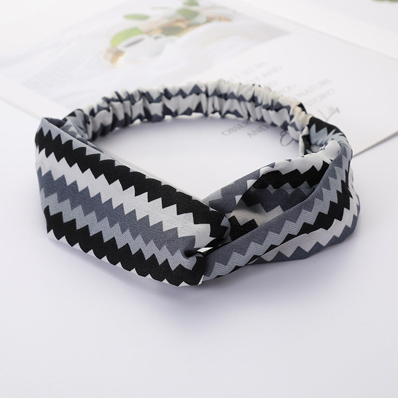 Bandeau Cheveux Élastique Nœud Croisé