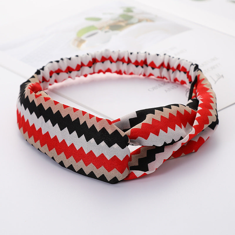 Bandeau Cheveux Élastique Nœud Croisé