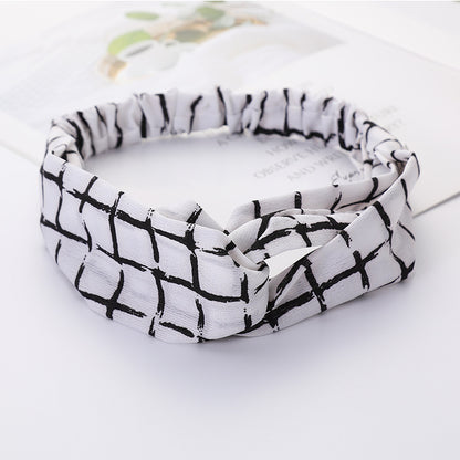 Bandeau Cheveux Élastique Nœud Croisé