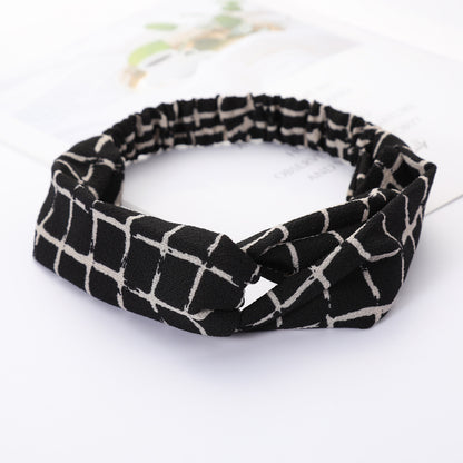 Bandeau Cheveux Élastique Nœud Croisé