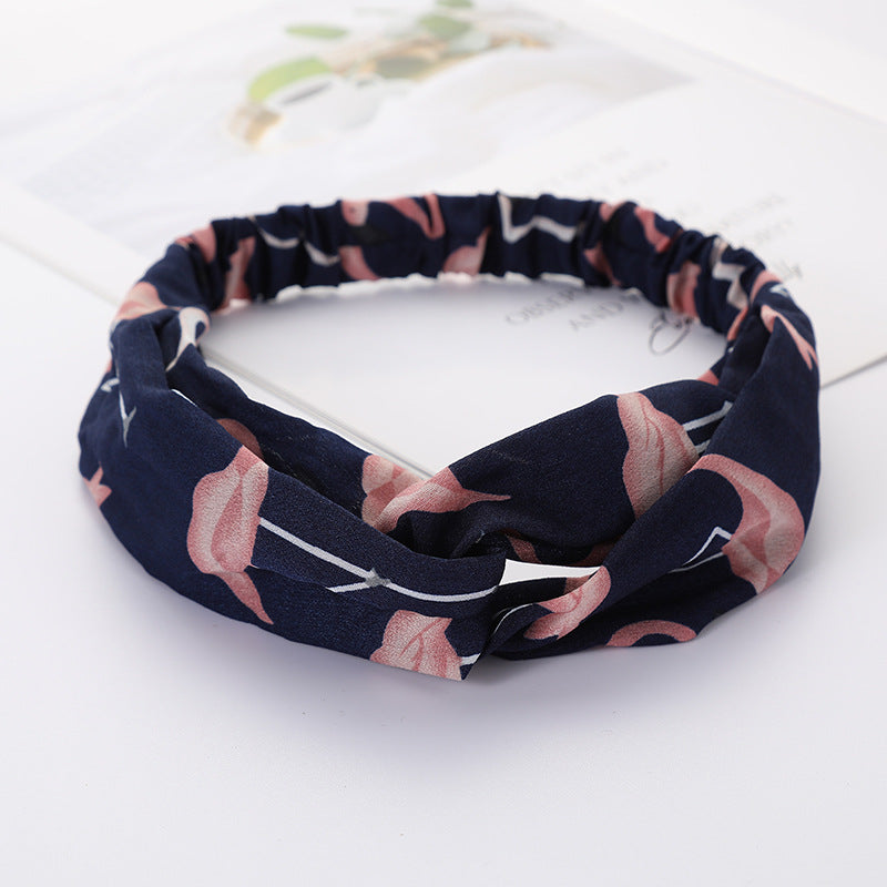 Bandeau Cheveux Élastique Nœud Croisé