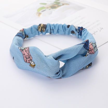 Bandeau Cheveux Élastique Nœud Croisé