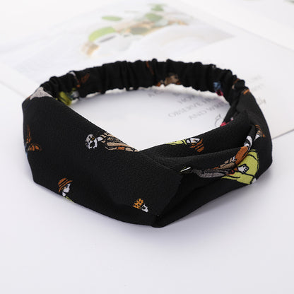 Bandeau Cheveux Élastique Nœud Croisé