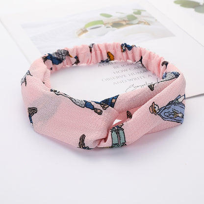 Bandeau Cheveux Élastique Nœud Croisé
