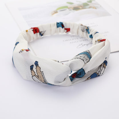 Bandeau Cheveux Élastique Nœud Croisé