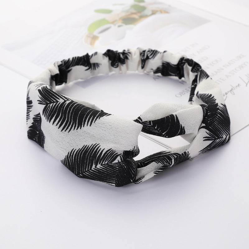 Bandeau Cheveux Élastique Nœud Croisé