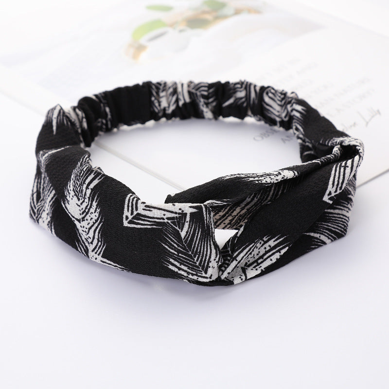Bandeau Cheveux Élastique Nœud Croisé