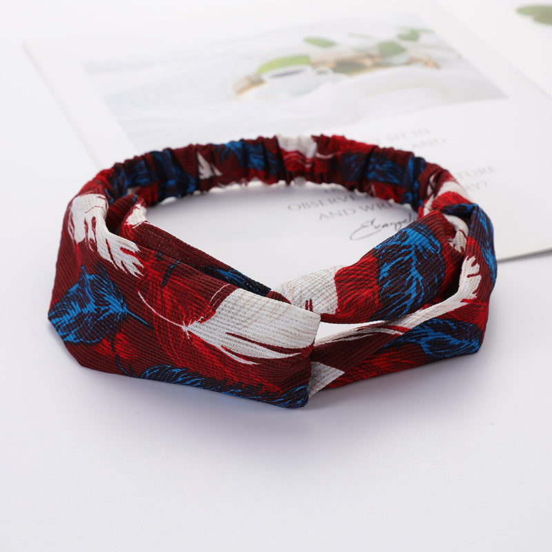 Bandeau Cheveux Élastique Nœud Croisé