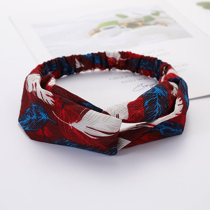 Bandeau Cheveux Élastique Nœud Croisé