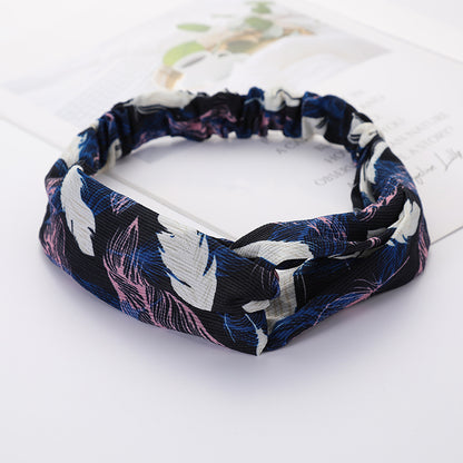 Bandeau Cheveux Élastique Nœud Croisé