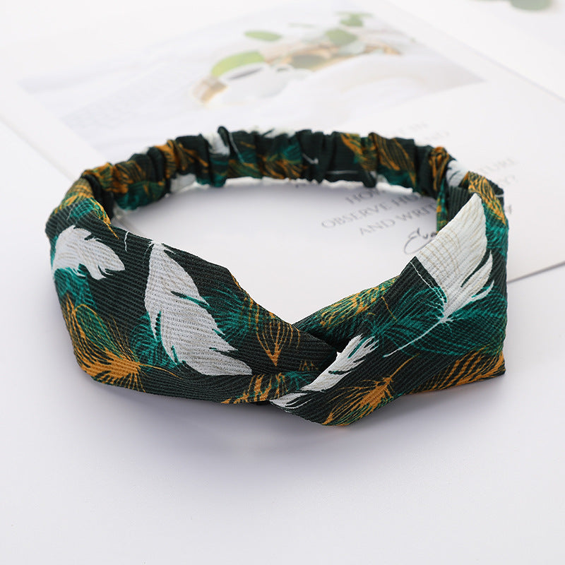 Bandeau Cheveux Élastique Nœud Croisé