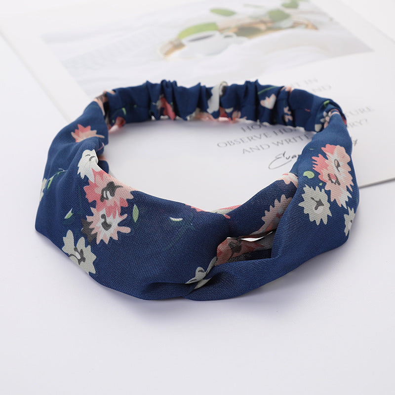 Bandeau Cheveux Élastique Nœud Croisé