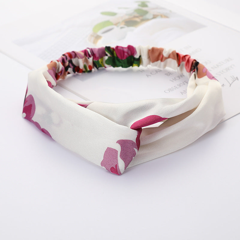 Bandeau Cheveux Élastique Nœud Croisé