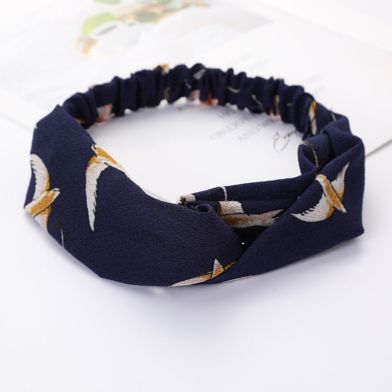 Bandeau Cheveux Élastique Nœud Croisé