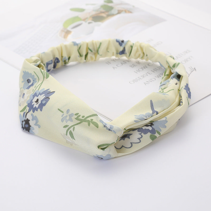 Bandeau Cheveux Élastique Nœud Croisé