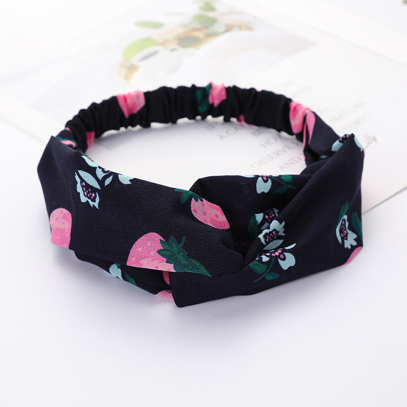 Bandeau Cheveux Élastique Nœud Croisé