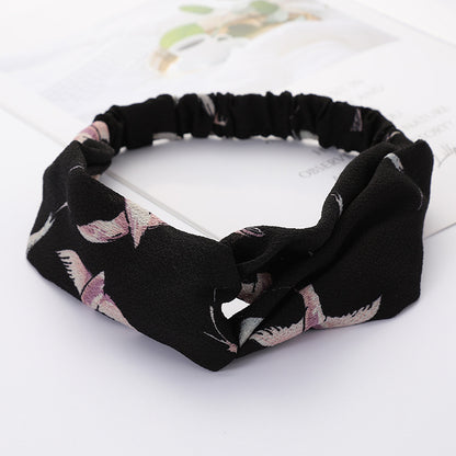 Bandeau Cheveux Élastique Nœud Croisé