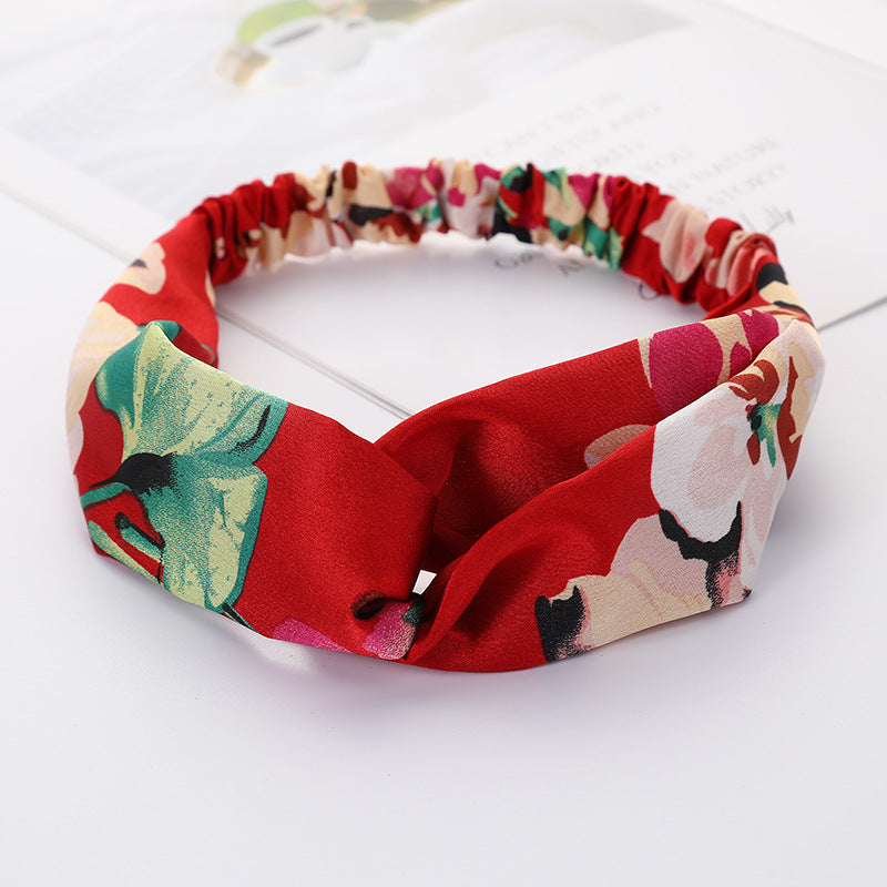 Bandeau Cheveux Élastique Nœud Croisé