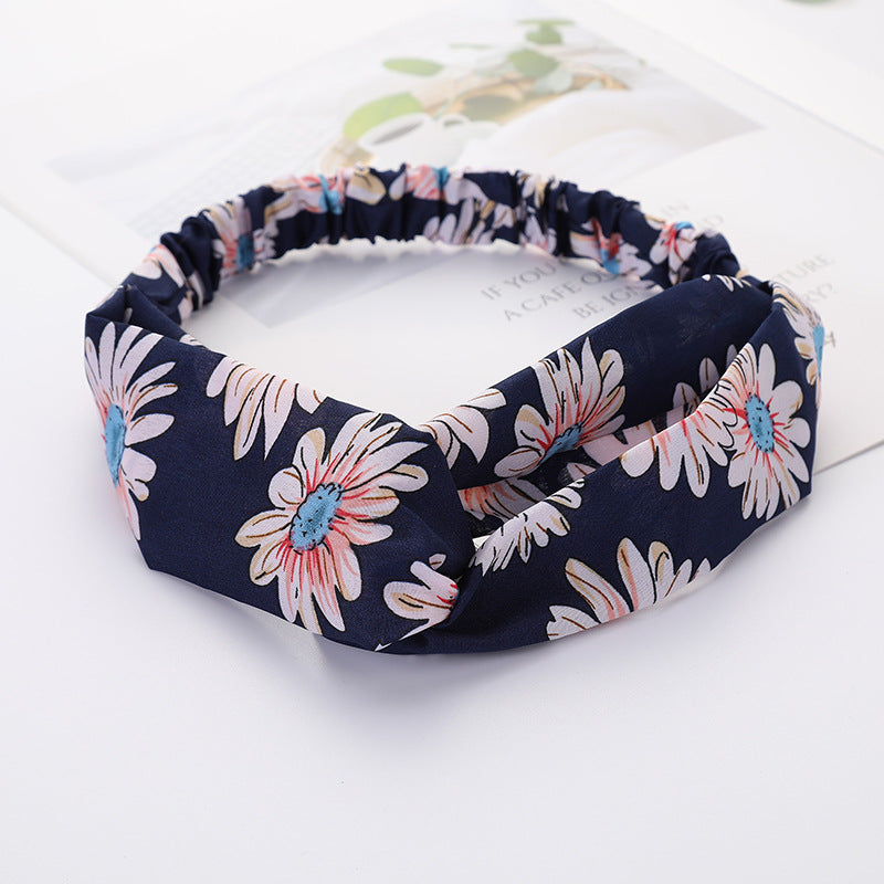 Bandeau Cheveux Élastique Nœud Croisé