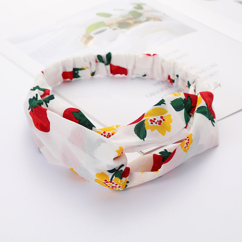 Bandeau Cheveux Élastique Nœud Croisé