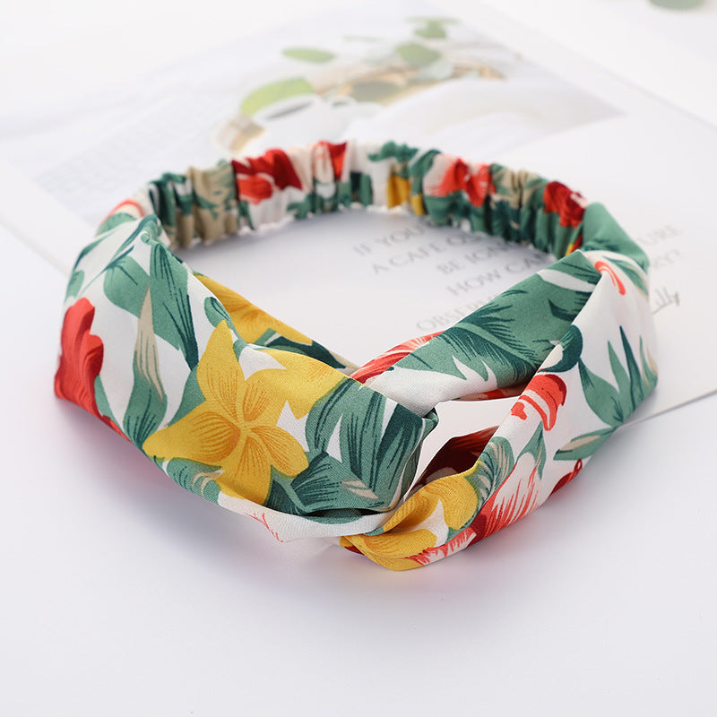 Bandeau Cheveux Élastique Nœud Croisé