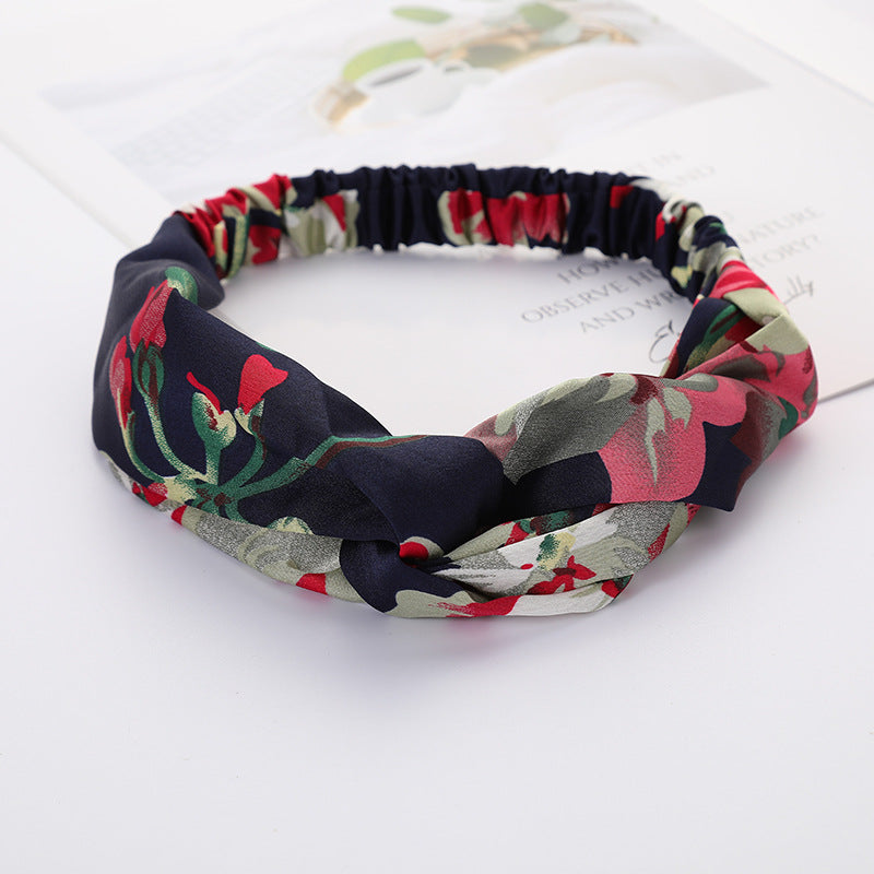Bandeau Cheveux Élastique Nœud Croisé
