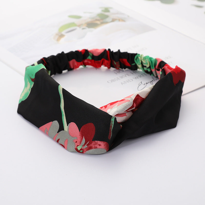 Bandeau Cheveux Élastique Nœud Croisé