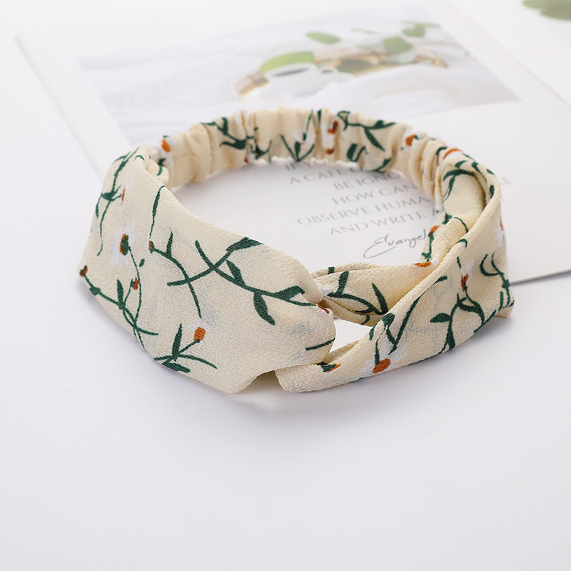Bandeau Cheveux Élastique Nœud Croisé