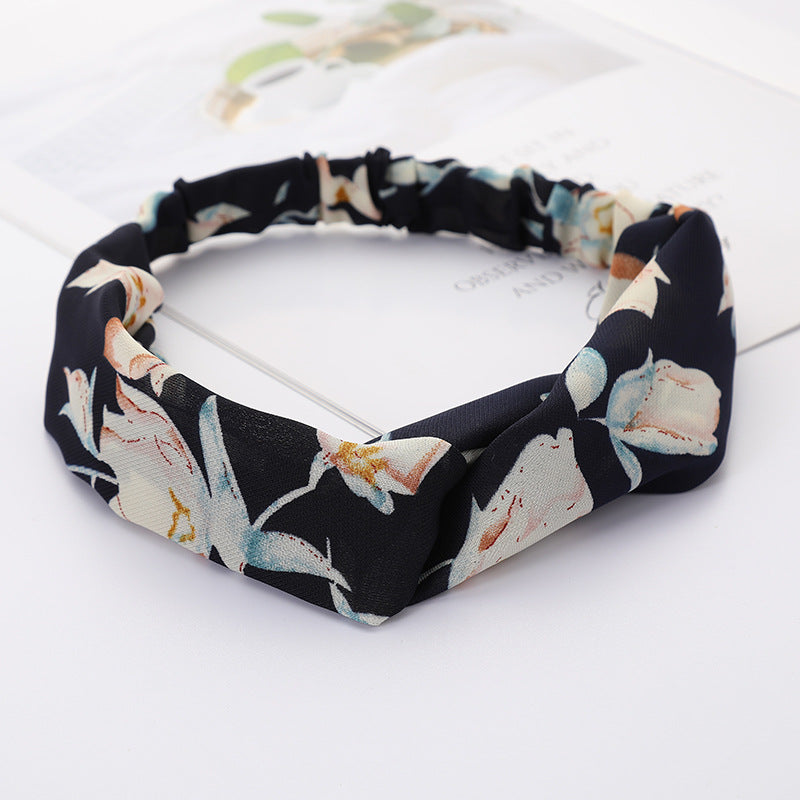 Bandeau Cheveux Élastique Nœud Croisé