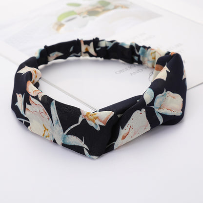 Bandeau Cheveux Élastique Nœud Croisé