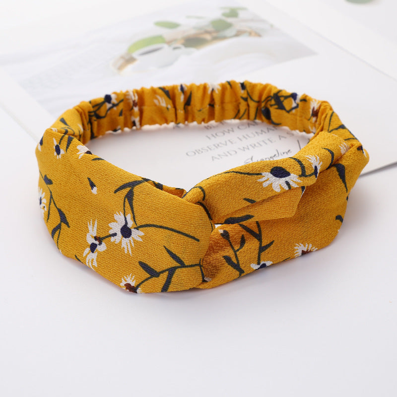 Bandeau Cheveux Élastique Nœud Croisé