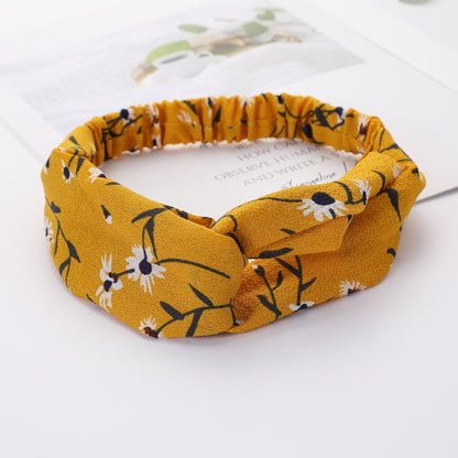 Bandeau Cheveux Élastique Nœud Croisé