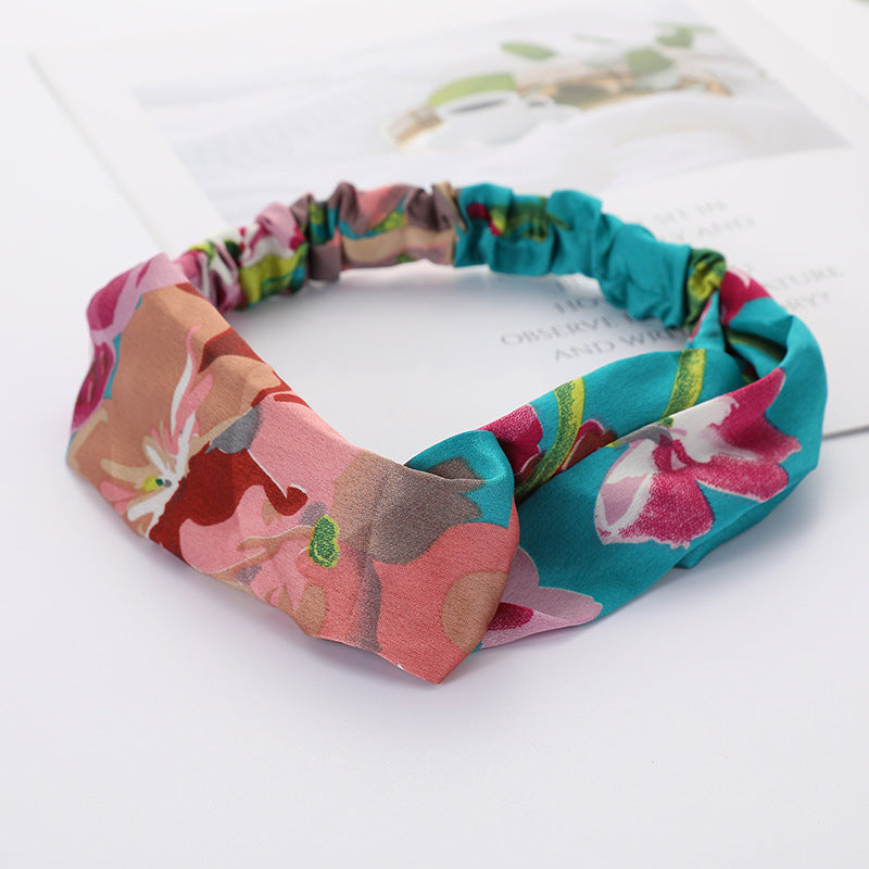 Bandeau Cheveux Élastique Nœud Croisé