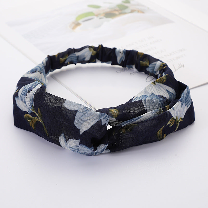 Bandeau Cheveux Élastique Nœud Croisé