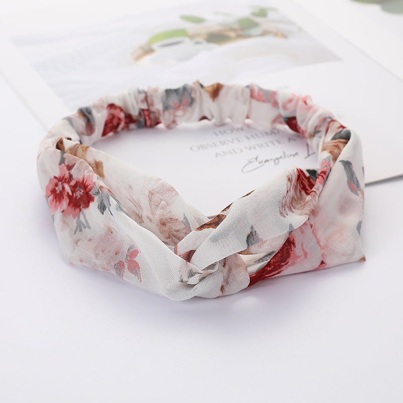 Bandeau Cheveux Élastique Nœud Croisé