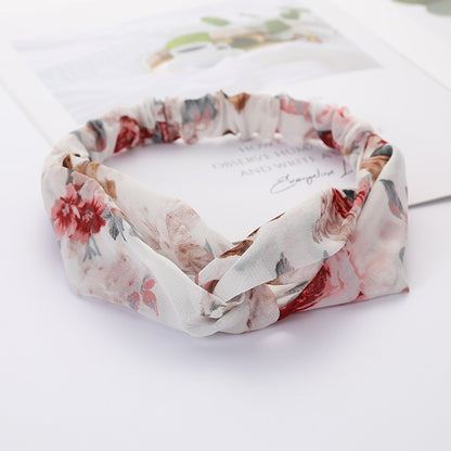 Bandeau Cheveux Élastique Nœud Croisé