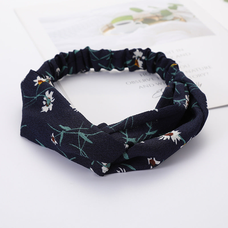 Bandeau Cheveux Élastique Nœud Croisé