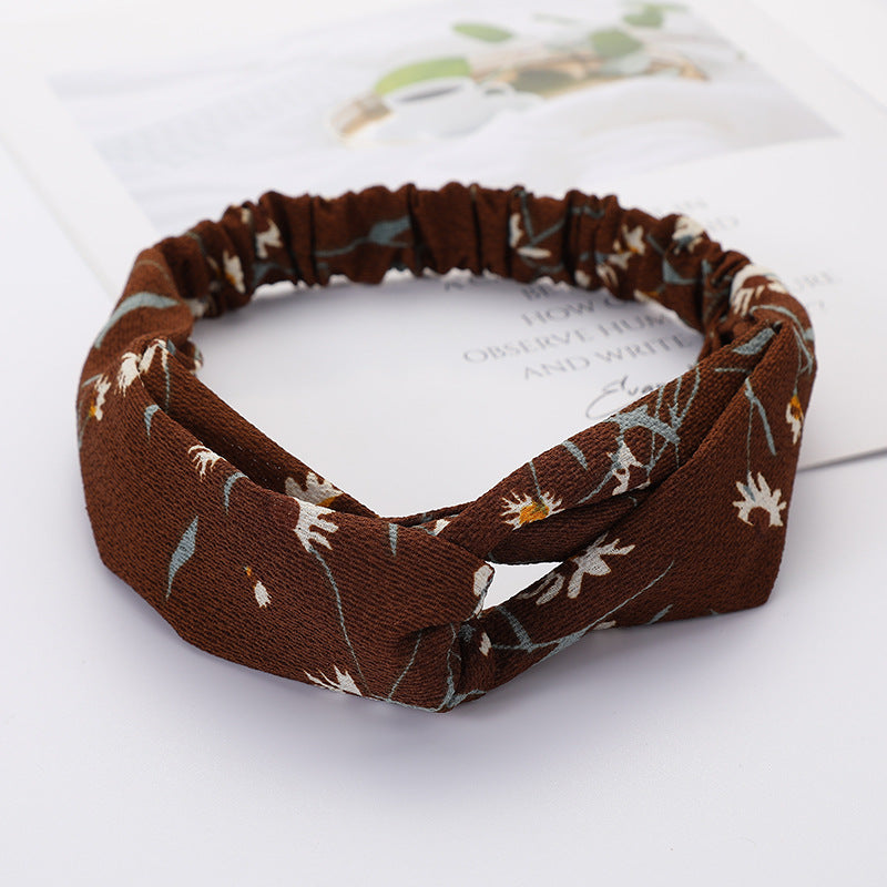 Bandeau Cheveux Élastique Nœud Croisé