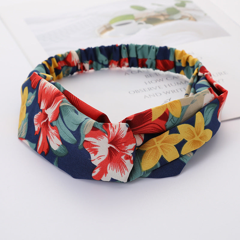 Bandeau Cheveux Élastique Nœud Croisé