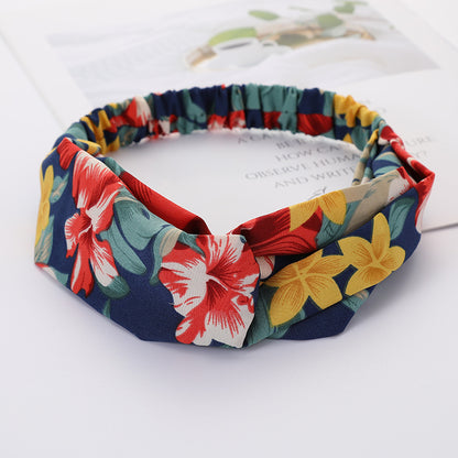 Bandeau Cheveux Élastique Nœud Croisé