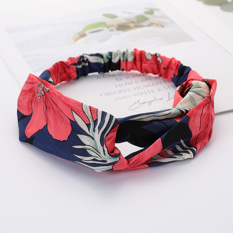 Bandeau Cheveux Élastique Nœud Croisé