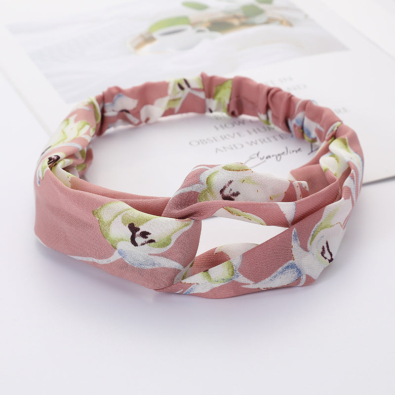 Bandeau Cheveux Élastique Nœud Croisé