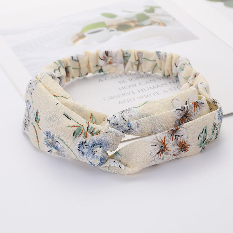 Bandeau Cheveux Élastique Nœud Croisé
